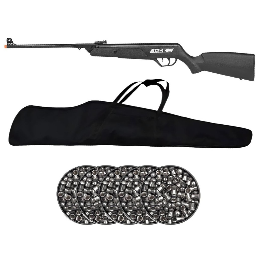 Carabina de Pressão New Jade 4.5mm - CBC + 5 Chumbos + Capa em Oferta na Shopee