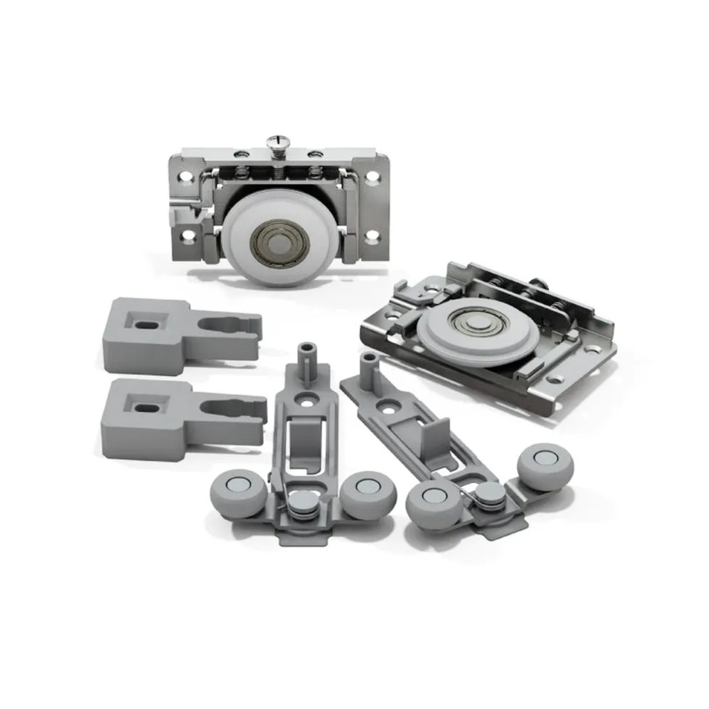 Kit Roldana Para Porta De Correr RO62 Guia Flex 1 Porta