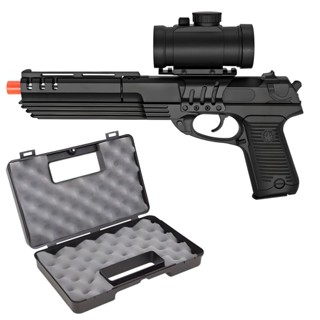 Pistola AirSoft Spring Desert Eagle M39G 6mm Preta - Double Eagle + Maleta em Oferta na Shopee