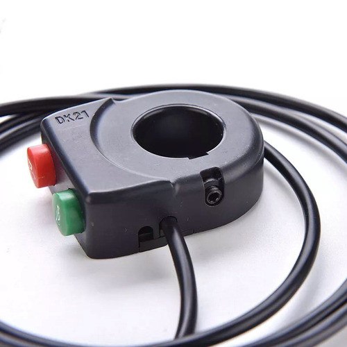 Interruptor Farol Buzina Moto Trilha Off Road  Botões: Vermelho: Luzes Verde: Buzina Universal