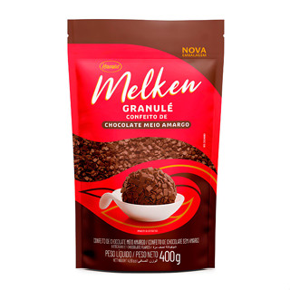 Granulé Chocolate Meio Amargo - Melken - 400g - 01 unidade - Harald em Oferta na Shopee