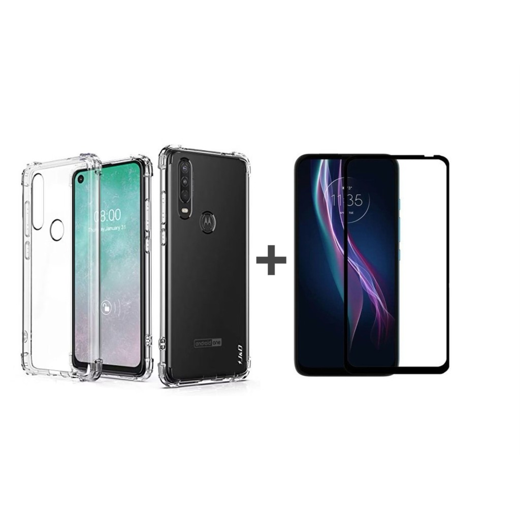 Capa Capinha Motorola One Action Anti Impacto Transparente + película Vrido 3D / 9D em Oferta na Shopee