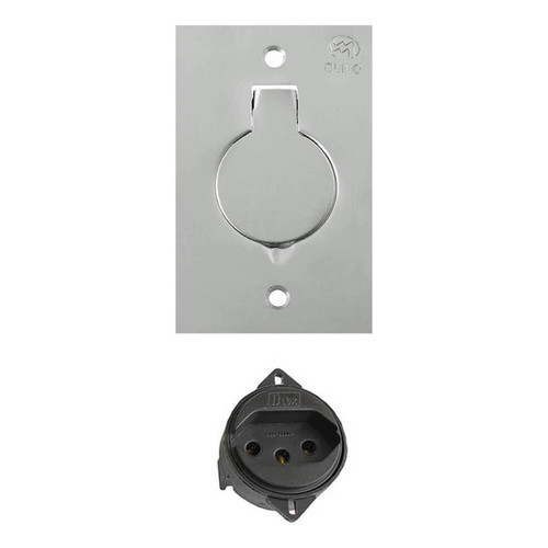 Placa De Piso Inox 4x2 Com Tomada 20a Olivo