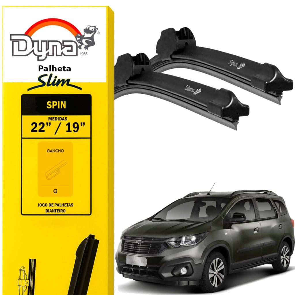 Par palheta parabrisa dianteiro Spin 2012 a 2022 Original Dyna Alta Durabilidade em Oferta na Shopee
