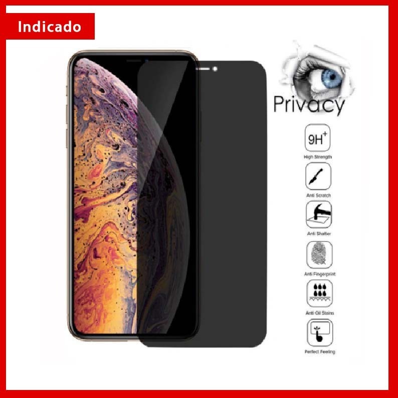 [3D PRIVACY] Película Vidro Temperado 3D Anti-Espionagem | iPhone 7/8/XS-17 Pro Max
