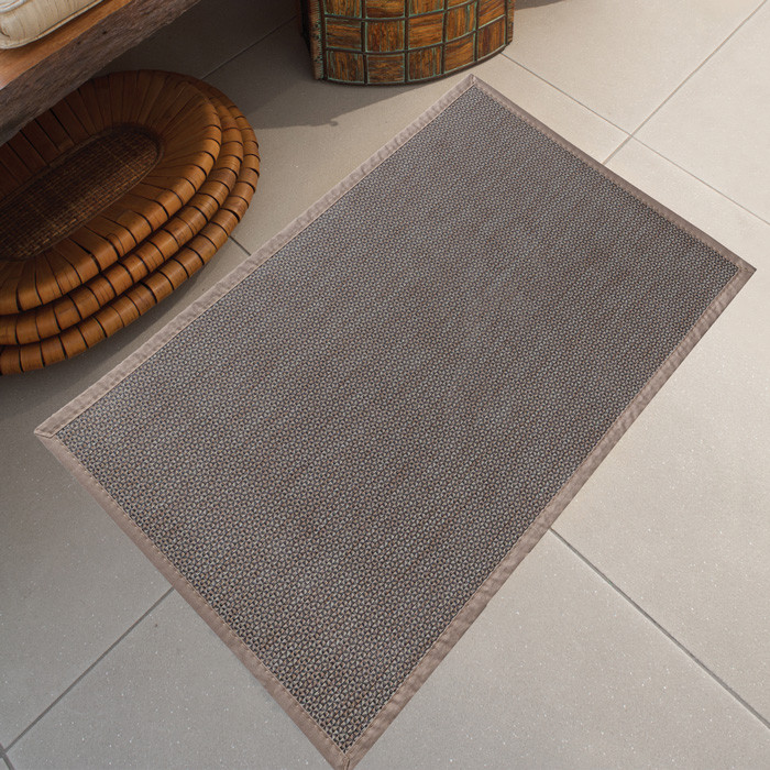 Tapete Capacho 45x75cm Lavável Porta Entrada Sisal Sintético Expert Jolitex Sem Pelos Varanda Fácil De Limpar