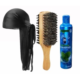 Kit 3 em 1 Durag Escova Dupla Shampoo Anticaspa 250ml em Oferta na Shopee