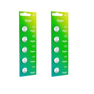 Kit 10 Baterias CR 2032 3V Litio Elgin Alcalina CR2032 - 2 Cartelas em Oferta na Shopee