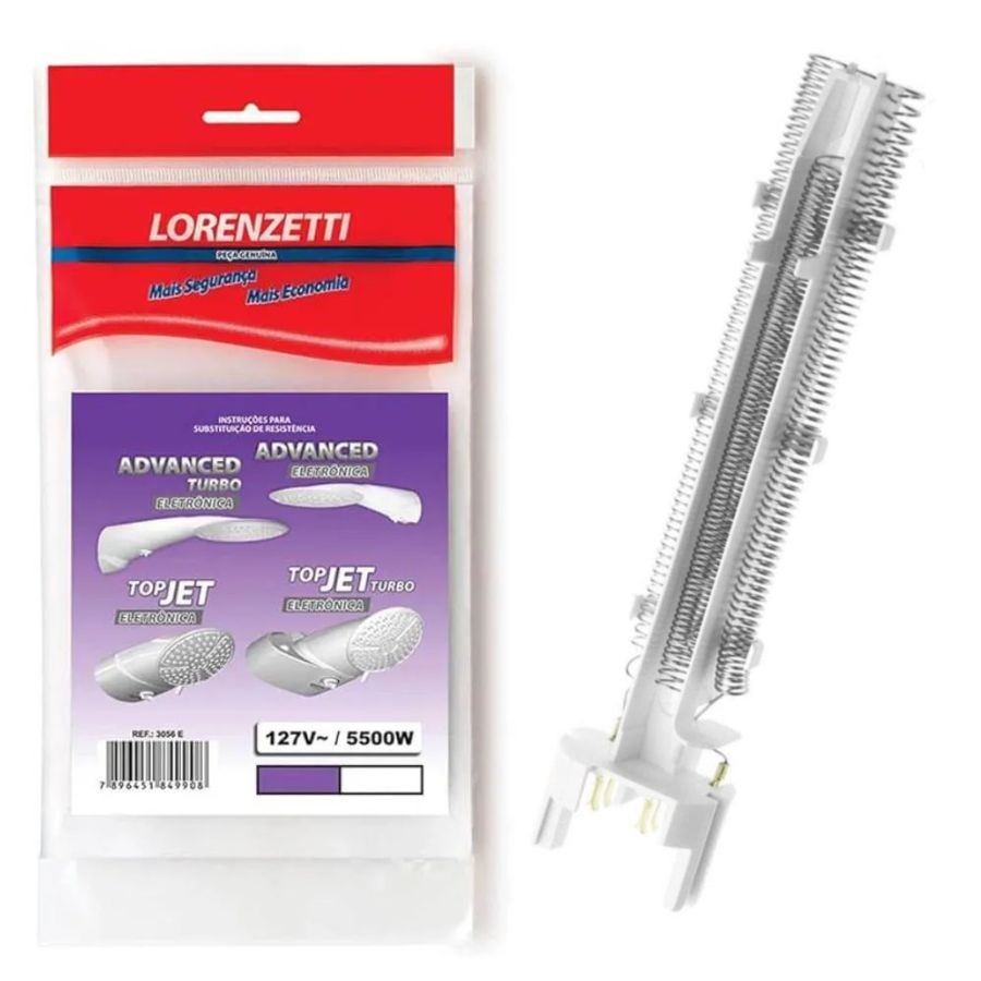 Resistência Lorenzetti 3056-E Ducha Advanced Eletrônico / Top Jet Eletrônico 127V~5500W