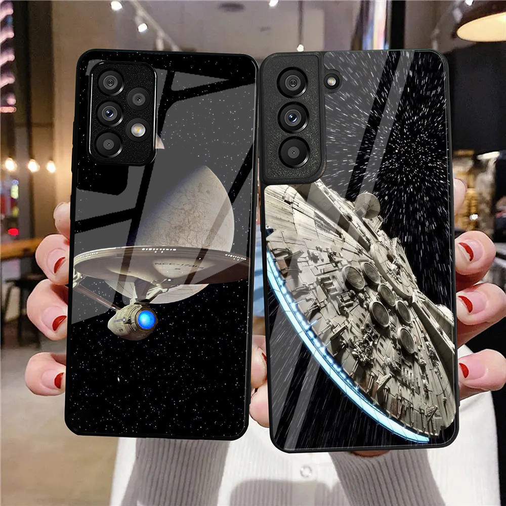 star wars Navio Capa De Telefone De Vidro Temperado Para Samsung Galaxy A10 A14 A16 A25 A35 A22 4G A32 A33 A34 A40 A42 A