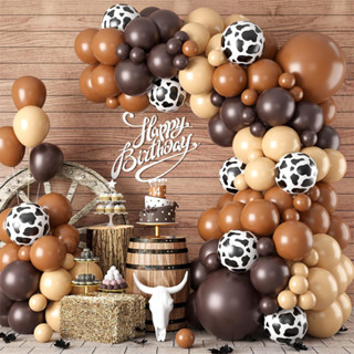 Kit De Arco De Balões Ocidentais , 102 Peças , Nude , Marrom , Damasco , Tan , Fazenda , Balão Para Cowboy Decoração De em Oferta na Shopee