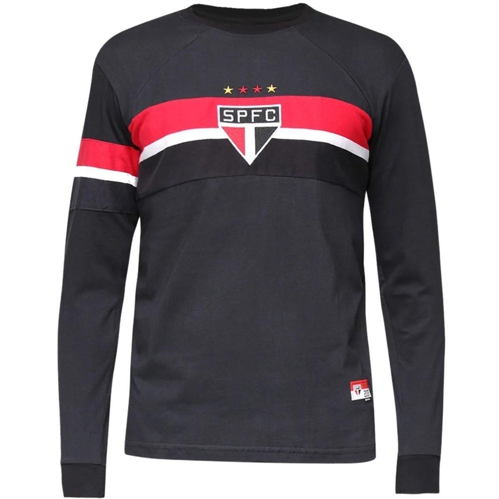 Camisa de Goleiro Manga Longa São Paulo 2005 Retrô Mania Masculina - Preto em Oferta na Shopee