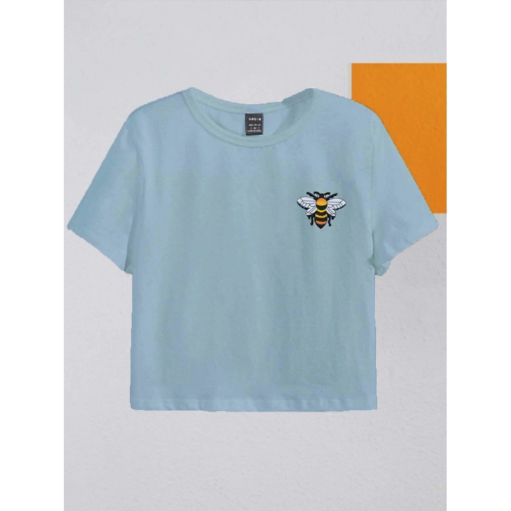 Camiseta Oversized Abelhinha Mel Estampa Abelha Life Style Manga Curta Aesthetic Tumblr Unissex