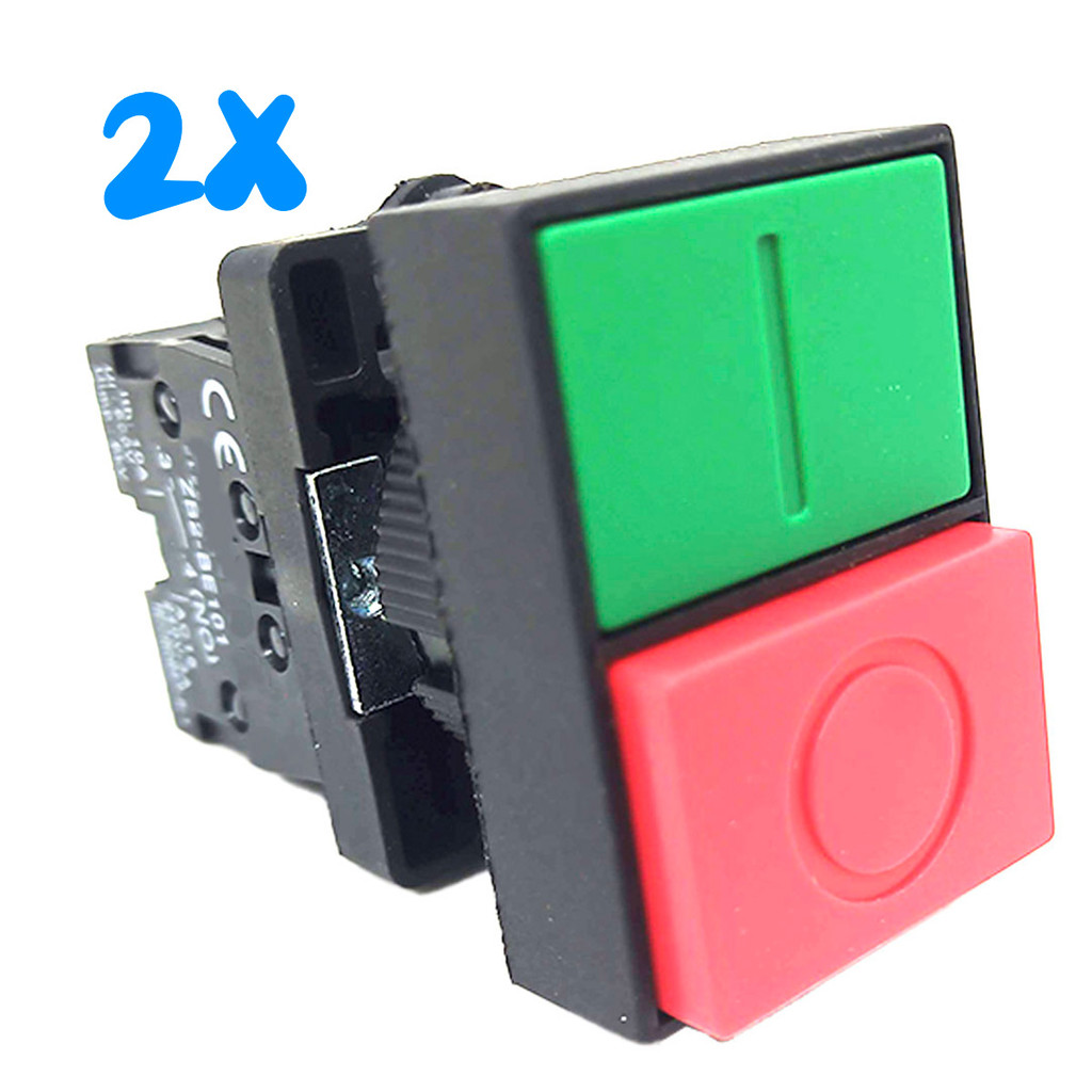 Kit 2 Botão de Comando Duplo Liga e Desliga de Pulso 1na+1nf EL8425