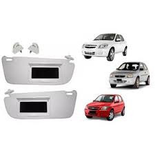 Quebra Sol Classic e Celta 2012 2013 2014 2015 Espelho + Suporte Par