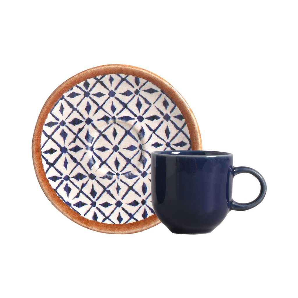 Conjunto com 6 Xícaras de Café com Pires Coup Stoneware New Asteca 97ml em Oferta na Shopee
