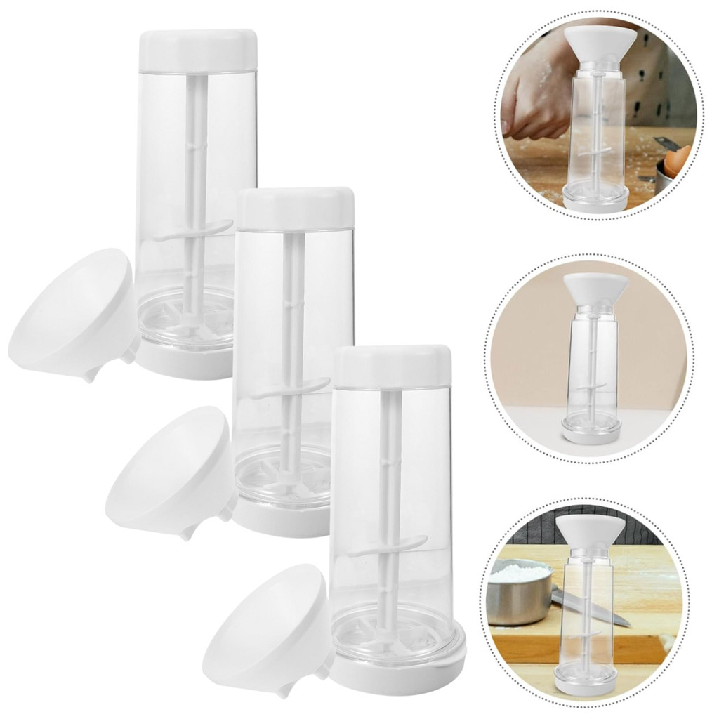 Kit C/ 3 Tapioqueira Peneira Polvilhador Armazena Tapioca Farinha Goma Beiju