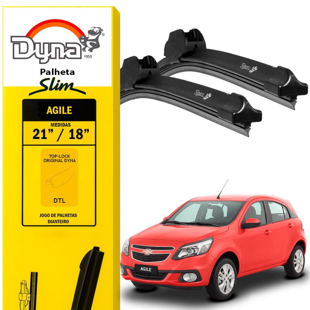 Jogo palheta parabrisa dianteiro Agile 2012 a 2014 Original Dyna Limpeza Precisa em Oferta na Shopee