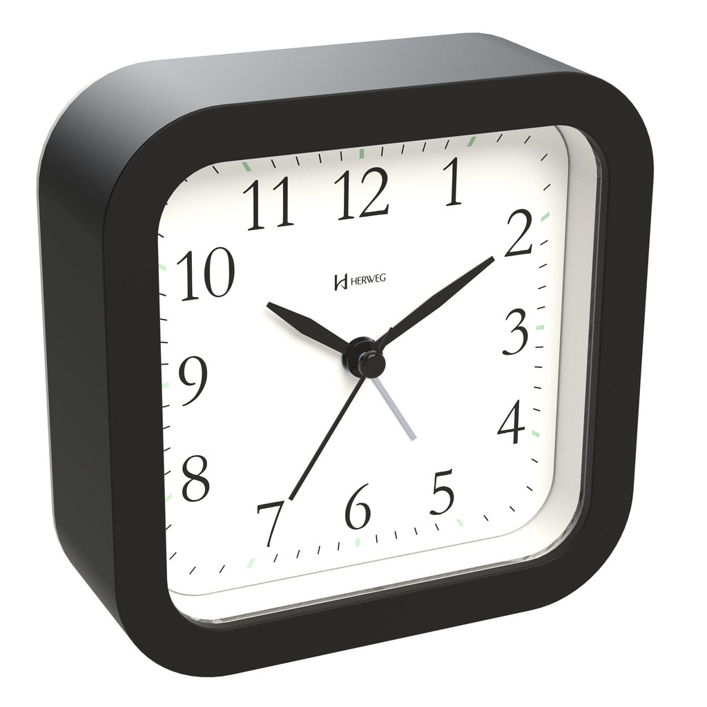 Relógio Despertador Quartz Herweg 2645, Silencioso em Oferta na Shopee