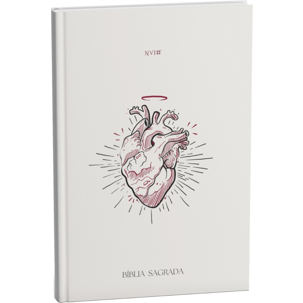 Bíblia Sagrada Slim | NVI | Capa Dura | Coração Redimida Branca em Oferta na Shopee