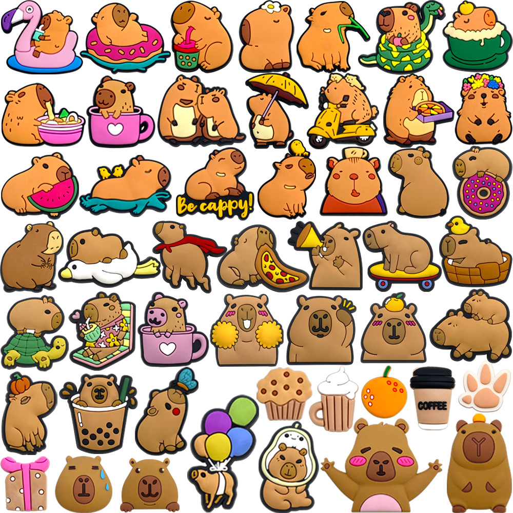 Capivara Bonito Sapato Encantos Sandálias Pingente Botão Tamanco Pinos Presentes Para Amigos