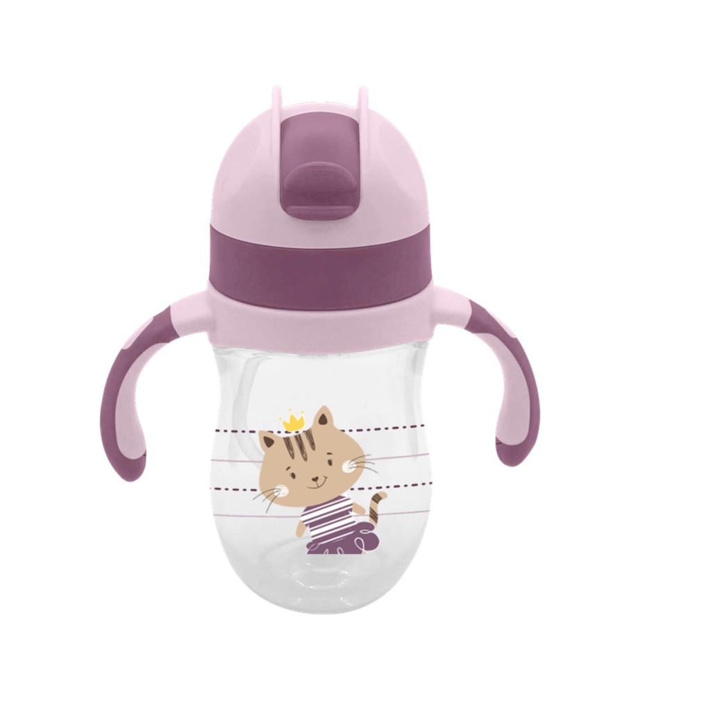 Copo Infantil com Canudo de Silicone Milky com Alças