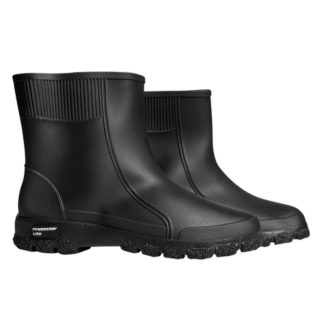 Bota Chuva Motociclista Moto Motoboy Motoqueiro Impermeável Preta
