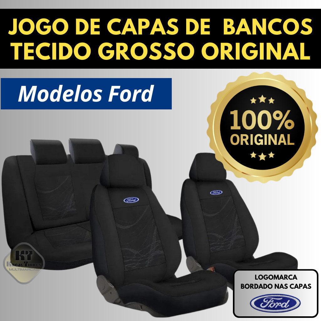Capa Para Banco Ford Para Todos Veículo Tecido Grosso Original Impermeável Acolchoado Modelos Atomotivos Universal Ford