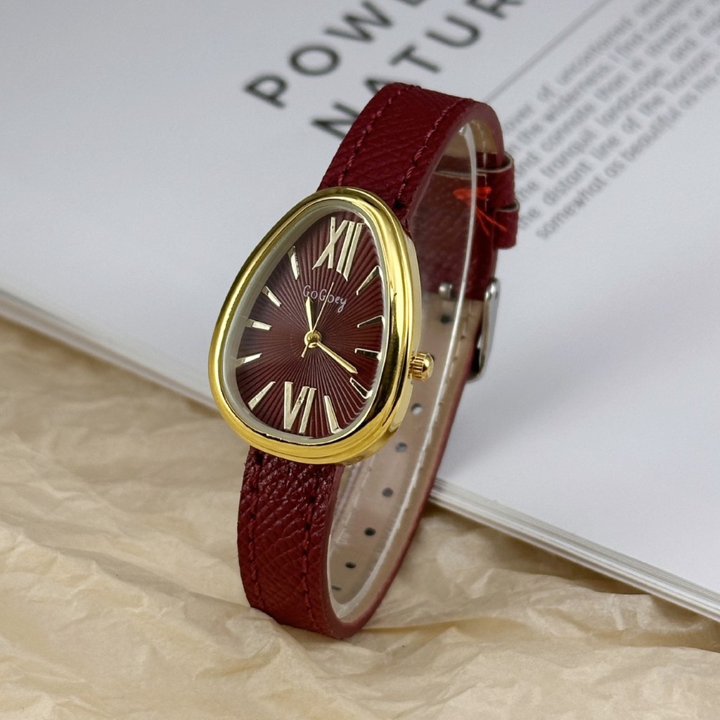 Relógio de Quartzo Cabeça de Cobra Âncora Pulseira Vermelha Relógio Feminino Moda Niche Luxo Leve Relógio Feminino de Al