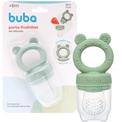 Porta frutinhas Silicone Ursinho Verde Lanchinho 18854 Buba