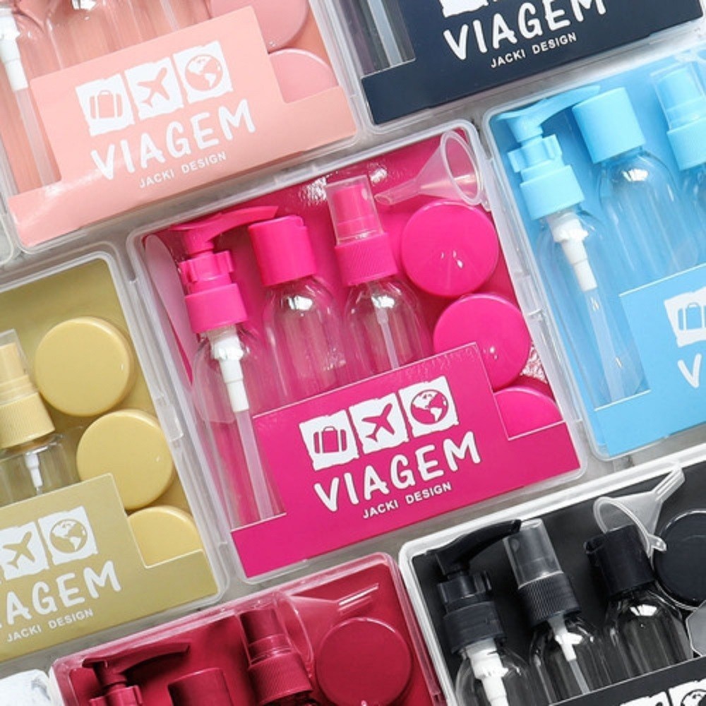 Kit de Frascos para Viagem 9 Peças Cosméticos Jacki Design em Oferta na Shopee