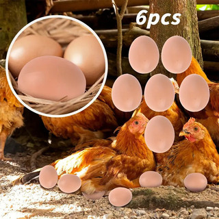 6/12 Pçs Ovo De Incubação Páscoa Galinha Aves Hatch Criação Simulação Falso Plástico Ovos Artificiais DIY Pintura Brinqu