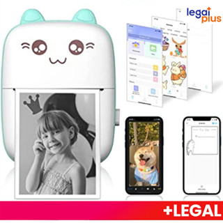Impressora Térmica Portátil Compacta Com Design Animado-Sem Fio Para Fotos , Compatível Android E iOS+5 Rolo Papel em Oferta na Shopee