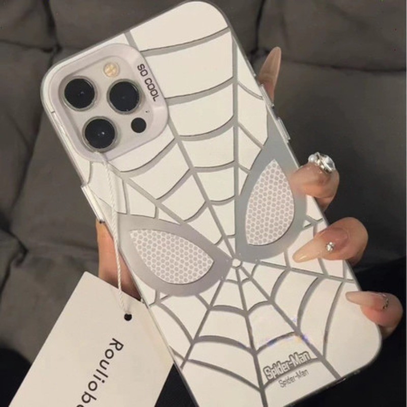 Capinha Capa Anti-impacto de Spider-Man Pattern para iPhone xs max xr 7/8 13 14 15 16 12 11 pro max plus normal case em Oferta na Shopee