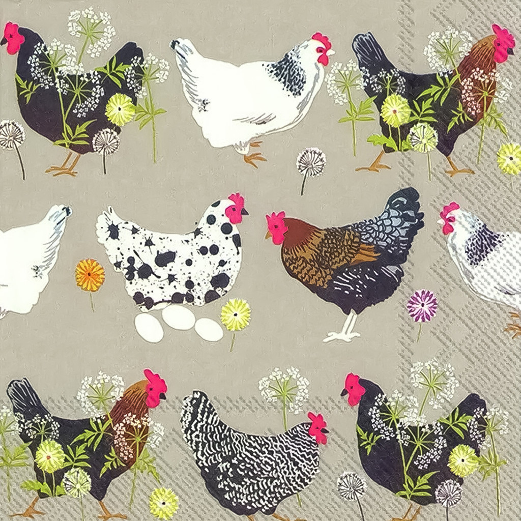 Guardanapo para Decoupage Ihr 33x33 Galos Spatter C/ 2 Unidade