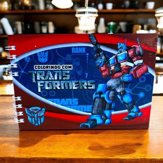 Livro De Colorir Transformes Infantil 50 Folhas 180g Capa Dura PRONTA ENTREGA ! em Oferta na Shopee
