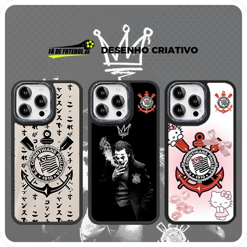 Coríntios Capinha Para celular iPhone 11 12 13 15 16 pro xs max Hellokitty palhaço macio Futebol ddx