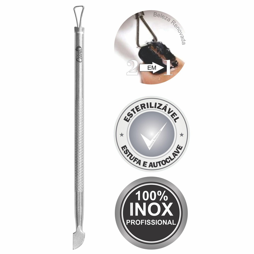 Espátula Fibra Vidro Inox Santa Clara Pedicure
