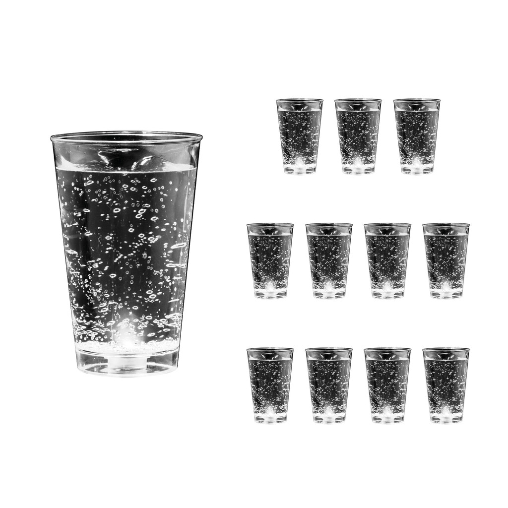 Copo Acrílico Led Multicolor 700ml 12pcs Grande Sensor Líquido com Sensor de Liquido