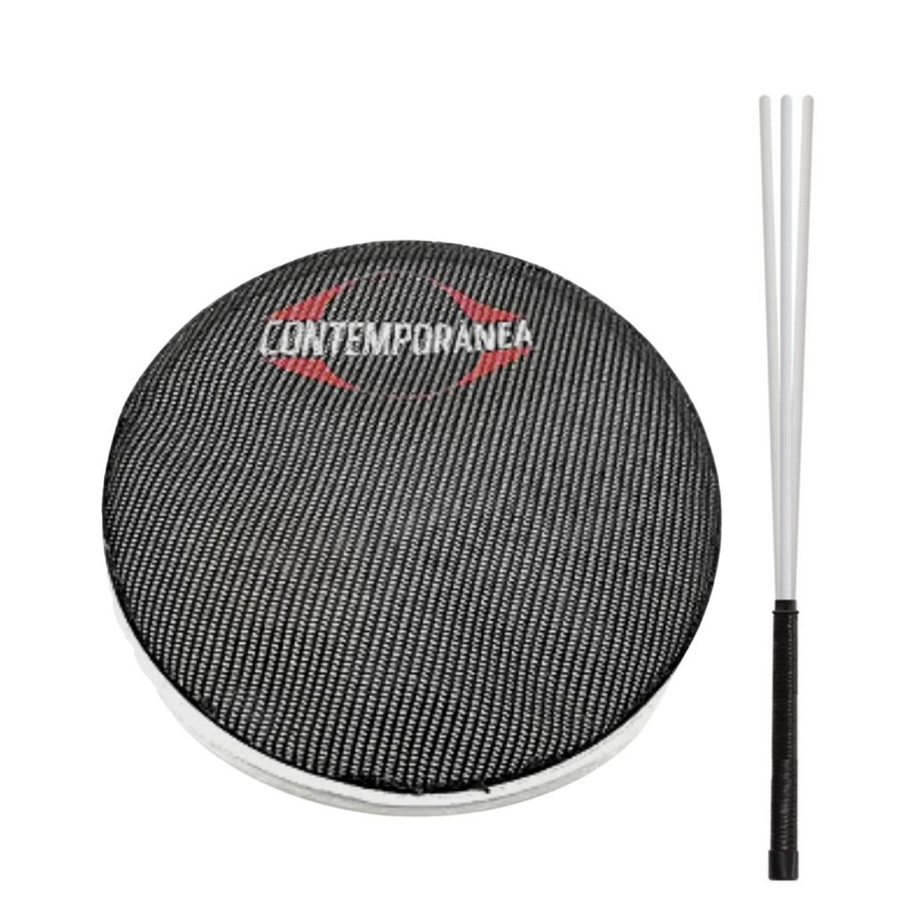 Kit Pele Muda Para Tamborim + Baqueta Nylon 3 Pontas