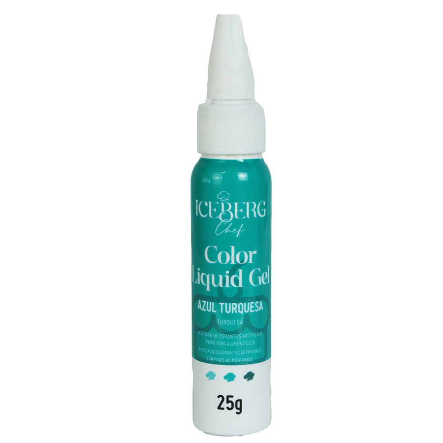 Corante Liquid Gel Azul Turquesa 25g - Iceberg