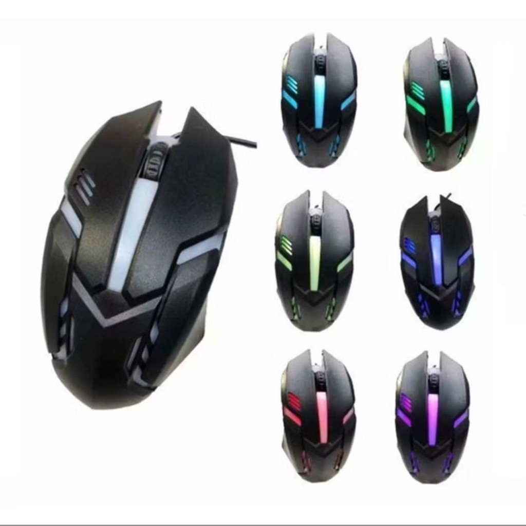 Mouse Gamer  Optico 1000dpi LED com Fio 1m 25cm USB