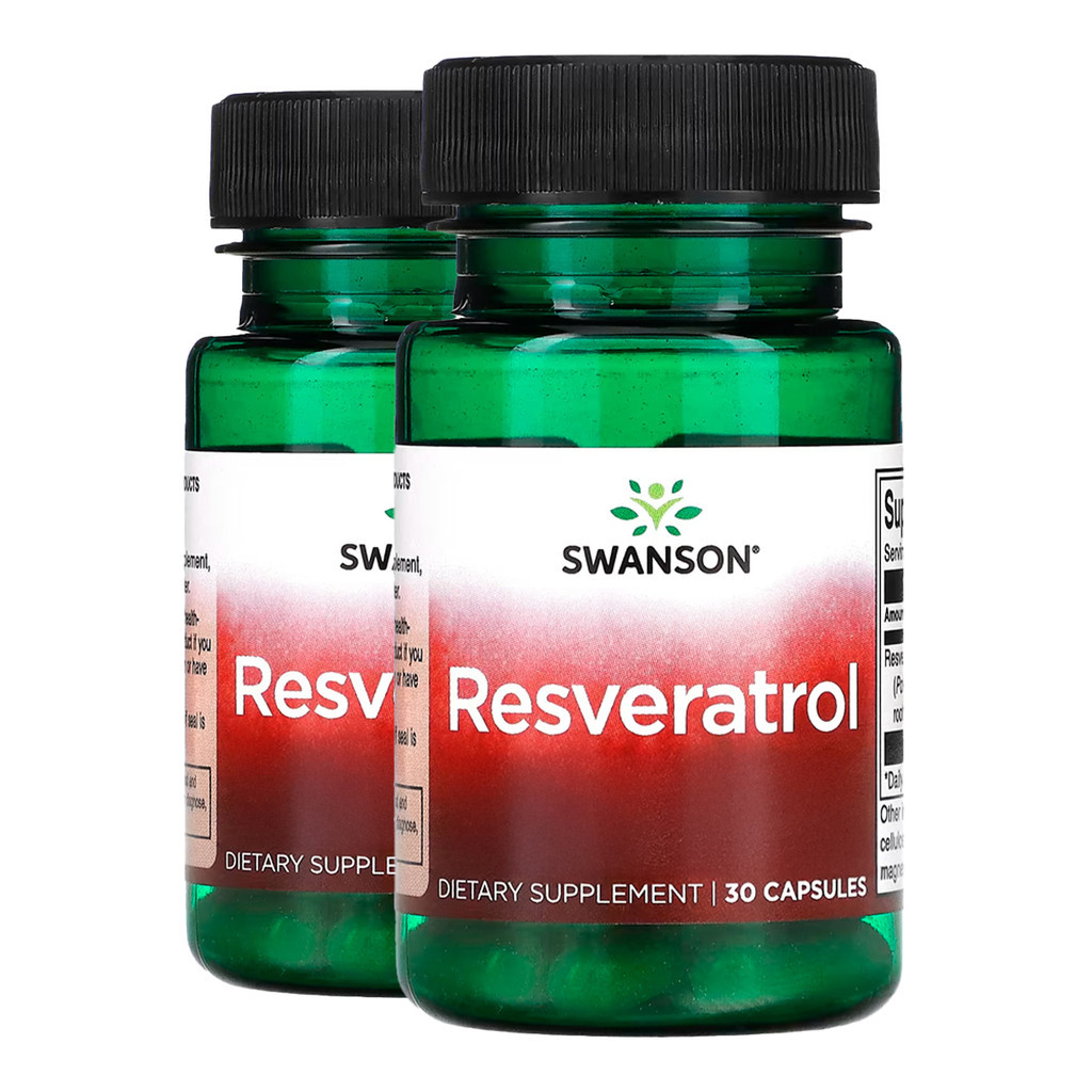 SWANSON KIT 2x Resveratrol 30 Cápsulas Made in Usa
