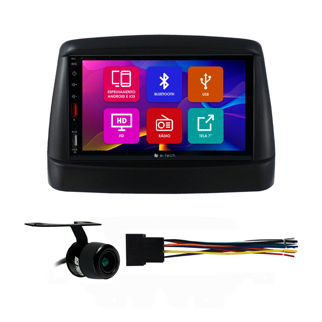 Kit Multimidia 7 Pol Doblo 2000 2001 02 03 A 18 19 2020 2021 Android Auto Carplay Qa+ 2 Din Preto Espelhamento Camera Ré em Oferta na Shopee