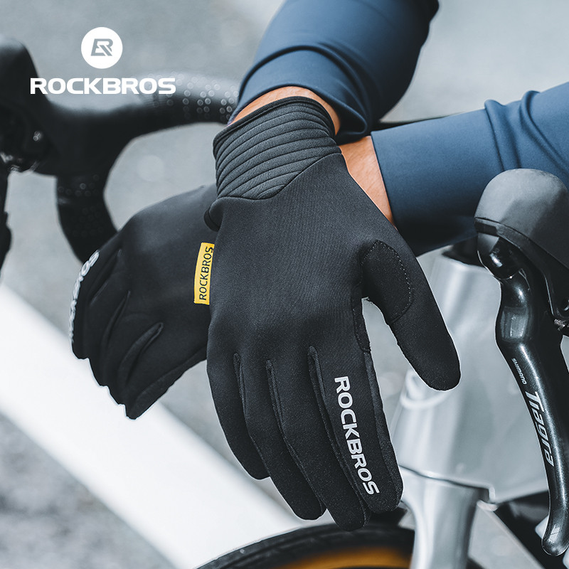 ROCKBROS Luvas De Ciclismo Resistentes Ao Desgaste À Prova De Vento Bicicleta Da Motocicleta Quente Antiderrapante Dedo em Oferta na Shopee