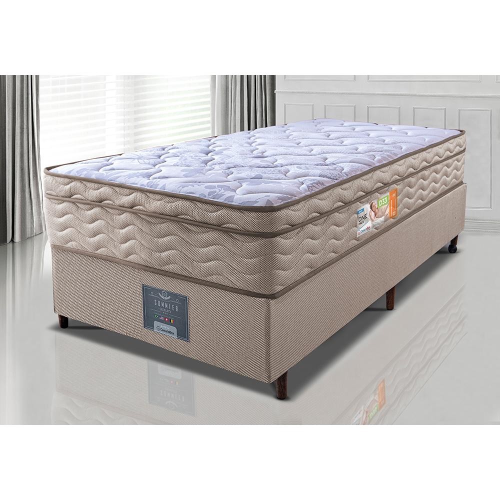 Cama Box Solteiro Colchão OrtoFirm + Box 88x188x67 One Face Espuma D33 Dourado em Oferta na Shopee