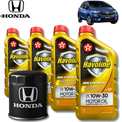 KIT TROCA DE ÓLEO HONDA FIT 10w30 HAVOLINE + FILTRO.