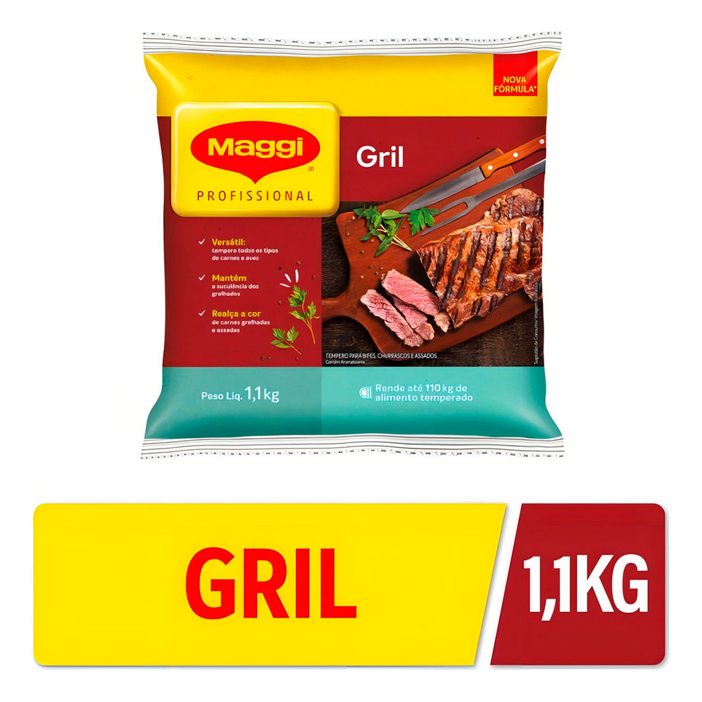 Tempero Maggi Gril Carnes Churrasco Profissional 1,1kg Original — imagem 2 de 2