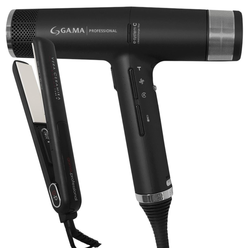 Imagem Kit Secador iQ3 Black e Prancha G-Evo Vera Ceramika