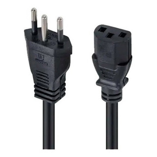 kit 10 Cabo De Força Tripolar Ac Pc 10 Amperes 1,2mt P/ Impressora, Monitor, PC, CPU